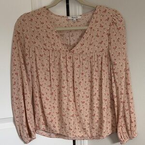 Madewell Pink Floral Shirt